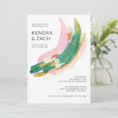 Moderne kunst Abstract gekleurde streekweddenschap (Staand voorkant)