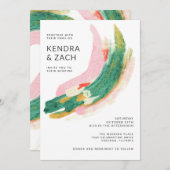 Moderne kunst Abstract gekleurde streekweddenschap (Voorkant / Achterkant)