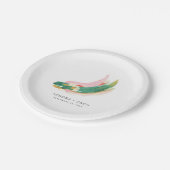 Moderne kunst Abstract gekleurde streekweddenschap Papieren Bordje (Gekanteld)