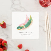 Moderne kunst Abstract gekleurde streekweddenschap Servet (Insitu)