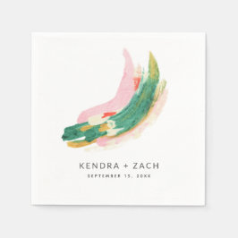 Moderne kunst Abstract gekleurde streekweddenschap Servet