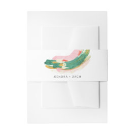 Moderne kunst Abstract gekleurde streekweddenschap Uitnodigingen Wikkel