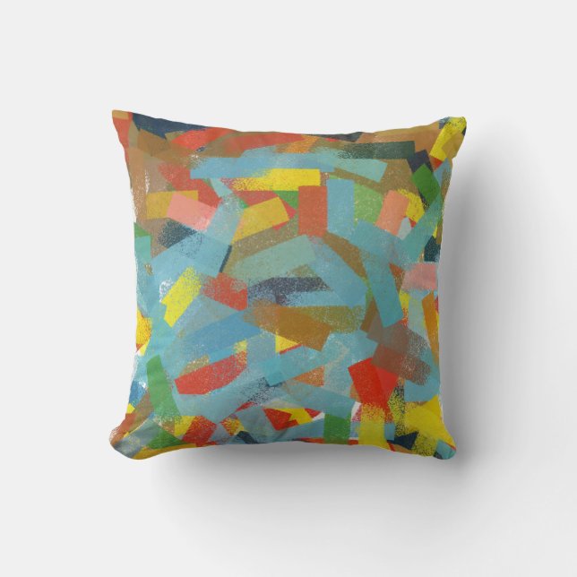 Moderne kunst Abstract Geometrische Rechthoeken Sc Kussen (Voorkant)