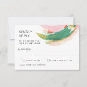 Moderne Kunst Abstract Geschilderde Stroken Bruilo RSVP Kaartje (Voorkant)