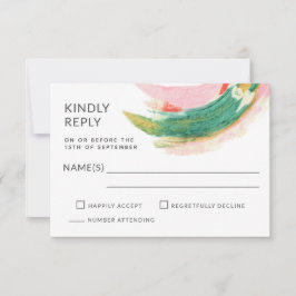 Moderne Kunst Abstract Geschilderde Stroken Bruilo RSVP Kaartje
