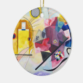 Moderne Kunst Abstract Kandinsky Geel Rood Blauw Keramisch Ornament (Links)