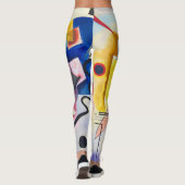 Moderne Kunst Abstract Kandinsky Geel Rood Blauw Leggings (Achterkant)