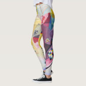 Moderne Kunst Abstract Kandinsky Geel Rood Blauw Leggings (Links)