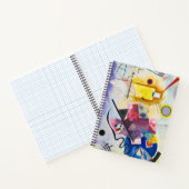 Moderne Kunst Abstract Kandinsky Geel Rood Blauw Notitieboek (Binnen)