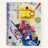 Moderne Kunst Abstract Kandinsky Geel Rood Blauw Notitieboek (Voorkant)