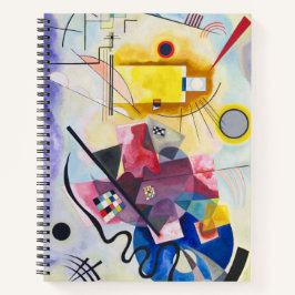 Moderne Kunst Abstract Kandinsky Geel Rood Blauw Notitieboek