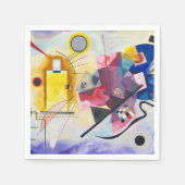 Moderne Kunst Abstract Kandinsky Geel Rood Blauw Servet (Voorkant)