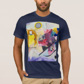 Moderne Kunst Abstract Kandinsky Geel Rood Blauw T-shirt (Voorkant)