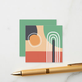 Moderne kunst abstracte regenboog en zon informatiekaartje