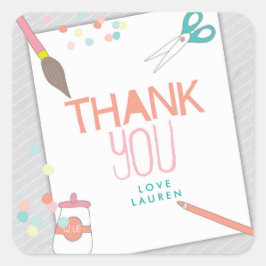 Moderne kunst & ambacht Party Sticker