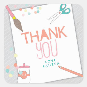 Moderne kunst & ambacht Party Sticker