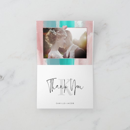 Moderne Kunst, Aqua+Blush Bedankt (Binnen)