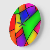 Moderne kunst, artistieke, kleurrijke mozaïek grote klok (Hoek)