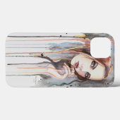 Moderne Kunst Attitude Portret van een Vrouw Case-Mate iPhone Case (Achterkant (horizontaal))