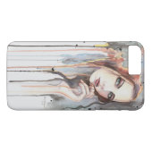 Moderne Kunst Attitude Portret van een Vrouw Case-Mate iPhone Case (Achterkant (Horizontaal))