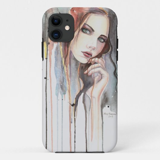 Moderne Kunst Attitude Portret van een Vrouw Case-Mate iPhone Case (Achterkant)