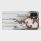 Moderne Kunst Attitude Portret van een Vrouw Case-Mate iPhone Case (Achterkant (horizontaal))