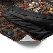 Moderne kunst Avant Garde stijl vrouw abstract Poster (Hoek)