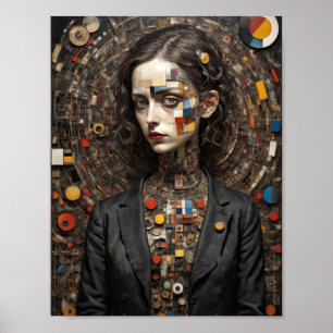 Moderne kunst Avant Garde stijl vrouw abstract Poster