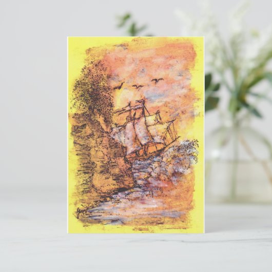 Moderne kunst bedankkaart (Staand voorkant)