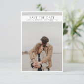 Moderne kunst Bewaar de datum | Aangepaste foto Save The Date (Staand voorkant)