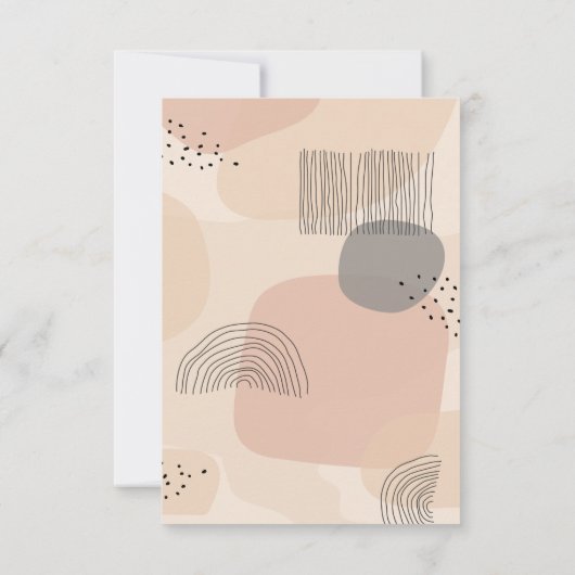 Moderne kunst Bewaar de datum | Aangepaste foto Save The Date (Achterkant)