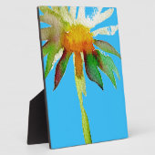 Moderne kunst bloem Daisy Blue Fotoplaat (Zijkant)