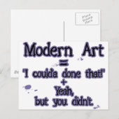 Moderne kunst briefkaart (Voorkant / Achterkant)