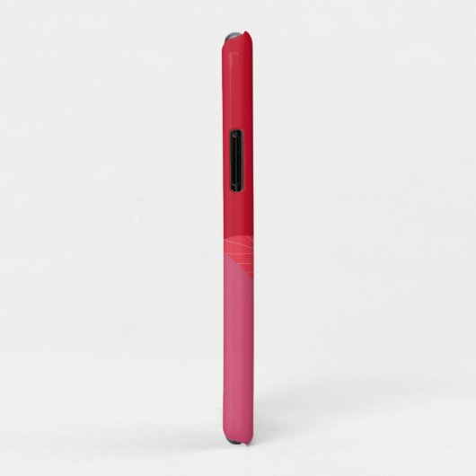 Moderne Kunst Calla Lily Rood Roze Monogram Case-Mate iPhone Case (Achterkant/rechts)