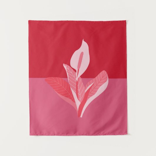 Moderne Kunst Calla Lily Rood Roze Wandkleed (Voorkant)