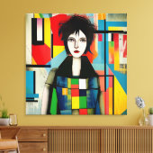 Moderne kunst canvas afdruk (Insitu (Woonkamer))