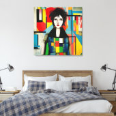 Moderne kunst canvas afdruk (Insitu (Slaapkamer))
