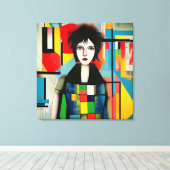 Moderne kunst canvas afdruk (Insitu (Houten vloer))