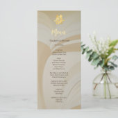 Moderne Kunst Chinese Bruiloft Menu (Staand voorkant)