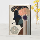 Moderne kunst contemplatie midden eeuw kaart (Gele Bloem)