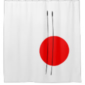 Moderne kunst De stijgende zon rood Douchegordijn (Voorkant)