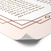 Moderne kunst deco Blush roze roze roodbruine brui Poster (Hoek)