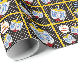 Moderne kunst Dreidel weg Dotty Cadeaupapier