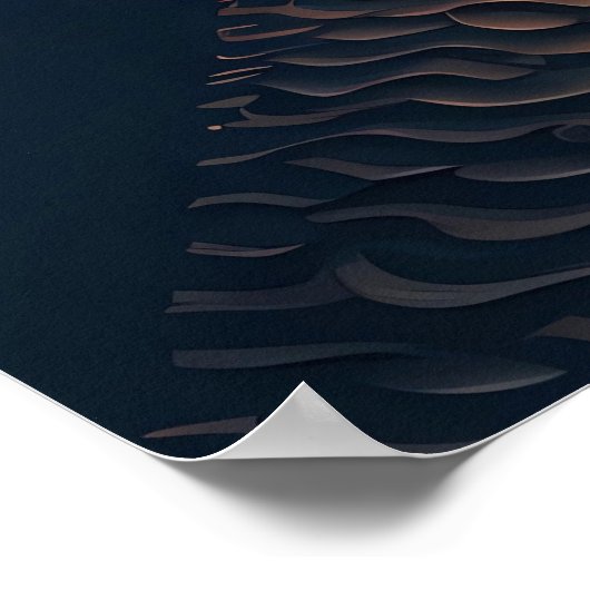 Moderne kunst duin ruimte landschap poster (Hoek)