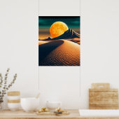 Moderne kunst duin ruimte landschap poster (Keuken)