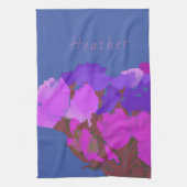 Moderne Kunst Gelukkige Kleurrijke Bloemen +Custom Theedoek (Verticaal)