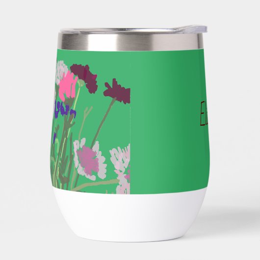 Moderne Kunst Gelukkige Kleurrijke Wildflower +Cus (Links)
