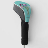 Moderne Kunst Gelukkige Kleurrijke Wildflower +Cus Golfheadcover (Schuin)