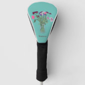 Moderne Kunst Gelukkige Kleurrijke Wildflower +Cus Golfheadcover (Voorkant)
