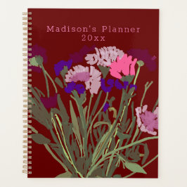 Moderne Kunst Gelukkige Kleurrijke Wildflower +Cus Planner
